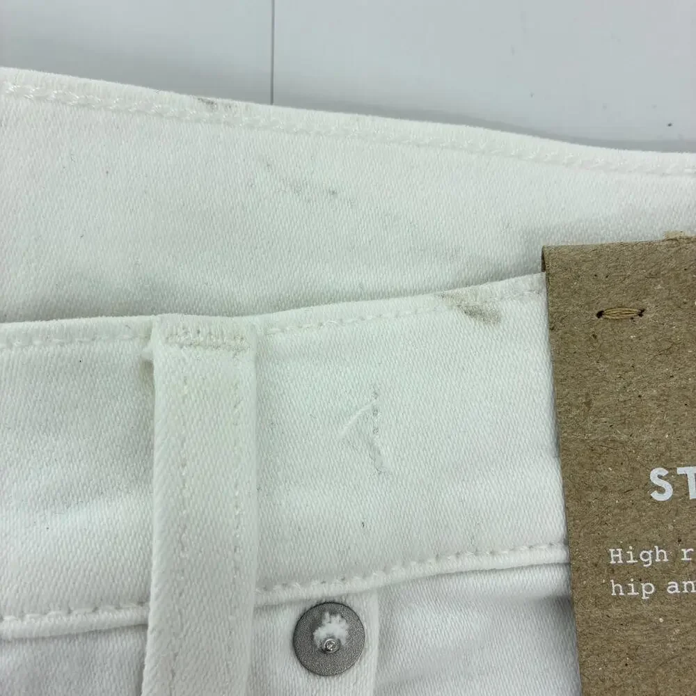 NWT Madewell Stovepipe High-Rise White Denim Jeans Women's size 30